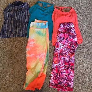 Prana yoga top and pants lot